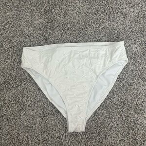 White Floral Eyelet Bikini Bottom (matching top also available!)
